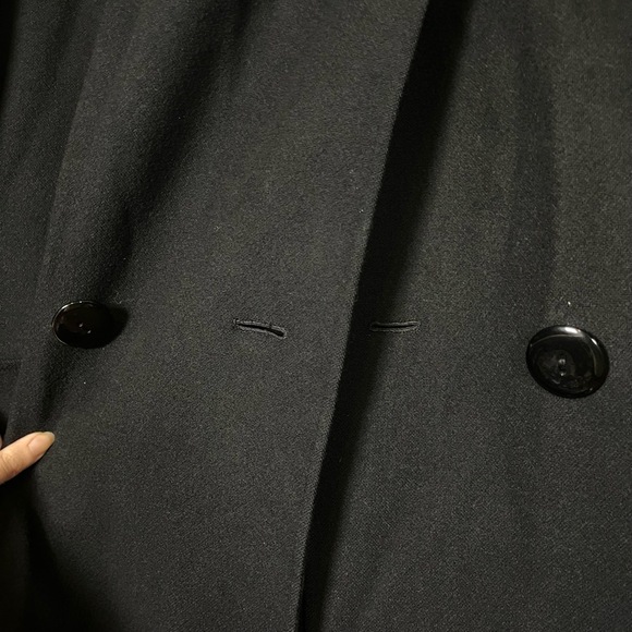 Vintage Salvatore Ferragamo Womens Asymmetrical Button Wool Coat Jacket Overcoat - Picture 15 of 15